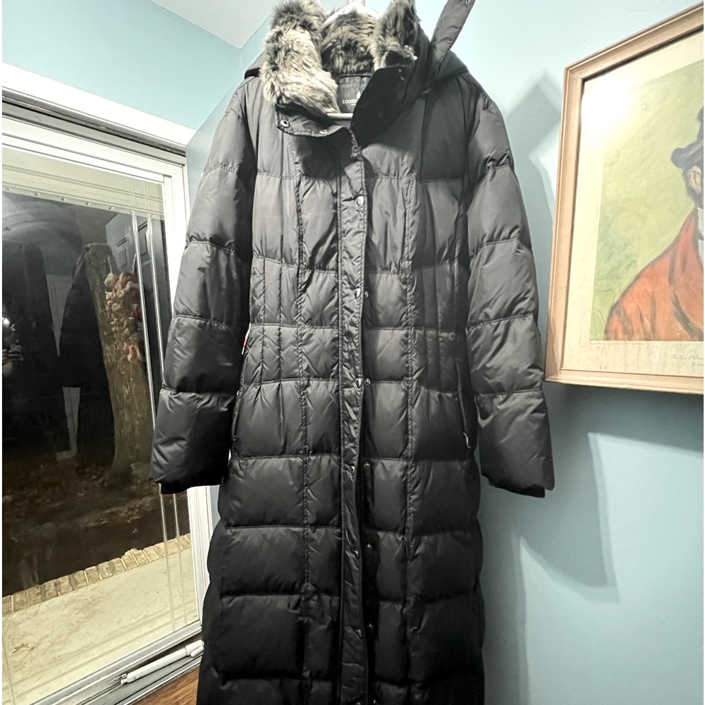 London Fog Maxi Long Puffer Jacket